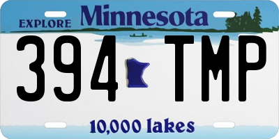 MN license plate 394TMP