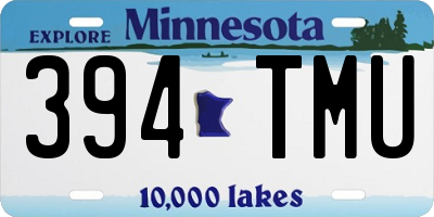 MN license plate 394TMU