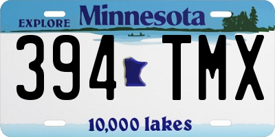 MN license plate 394TMX