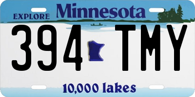 MN license plate 394TMY