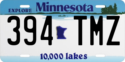 MN license plate 394TMZ