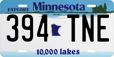 MN license plate 394TNE