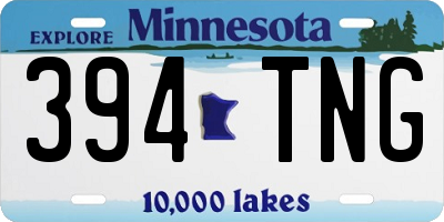 MN license plate 394TNG