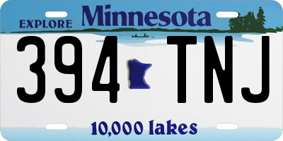 MN license plate 394TNJ
