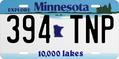 MN license plate 394TNP