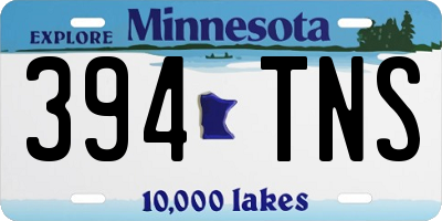 MN license plate 394TNS