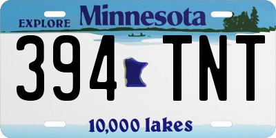 MN license plate 394TNT