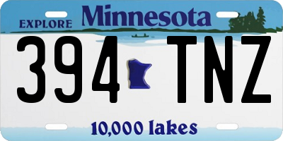 MN license plate 394TNZ