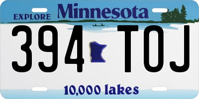 MN license plate 394TOJ