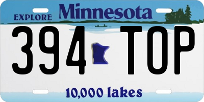 MN license plate 394TOP