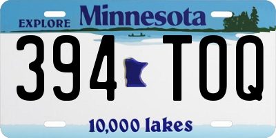 MN license plate 394TOQ