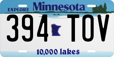 MN license plate 394TOV