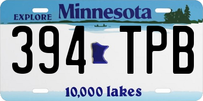 MN license plate 394TPB