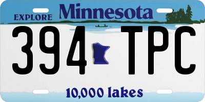 MN license plate 394TPC