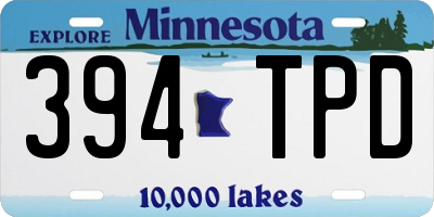 MN license plate 394TPD