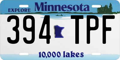 MN license plate 394TPF
