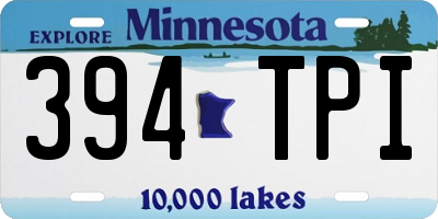 MN license plate 394TPI