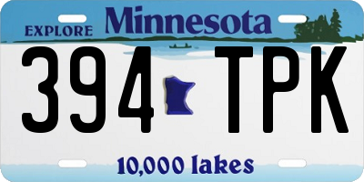 MN license plate 394TPK