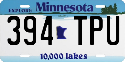 MN license plate 394TPU