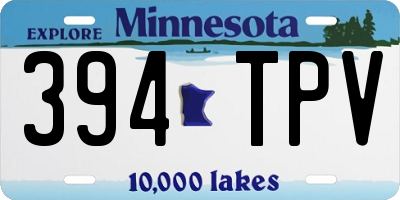 MN license plate 394TPV