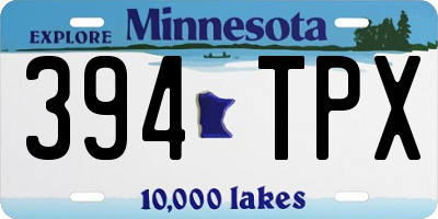 MN license plate 394TPX