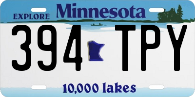 MN license plate 394TPY