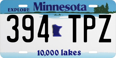 MN license plate 394TPZ