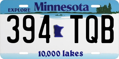 MN license plate 394TQB