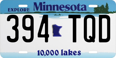 MN license plate 394TQD