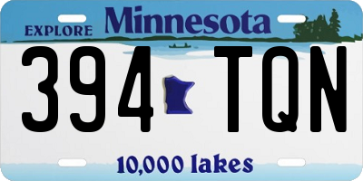MN license plate 394TQN