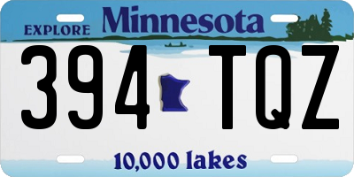 MN license plate 394TQZ