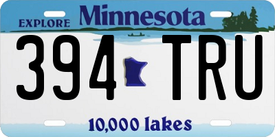 MN license plate 394TRU