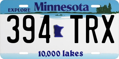 MN license plate 394TRX
