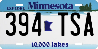 MN license plate 394TSA