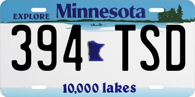 MN license plate 394TSD