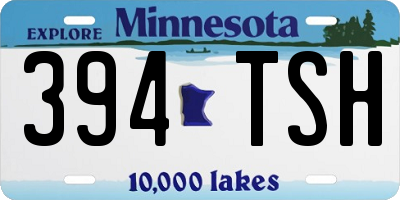 MN license plate 394TSH