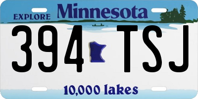 MN license plate 394TSJ