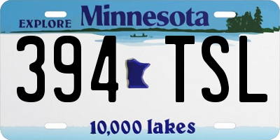 MN license plate 394TSL