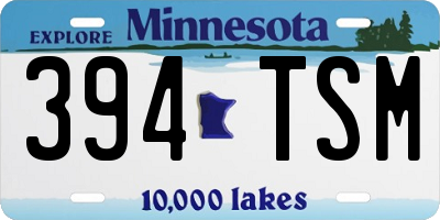 MN license plate 394TSM
