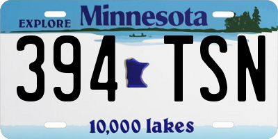 MN license plate 394TSN