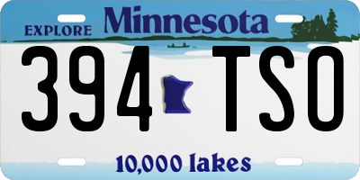 MN license plate 394TSO