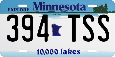 MN license plate 394TSS