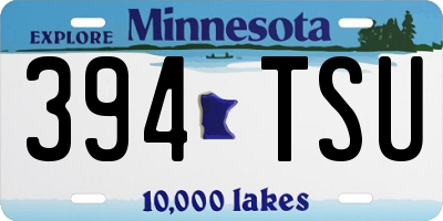 MN license plate 394TSU