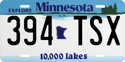 MN license plate 394TSX