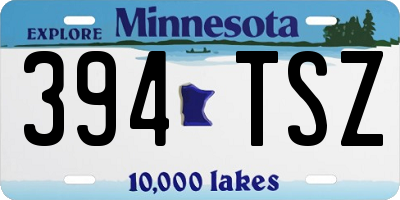 MN license plate 394TSZ