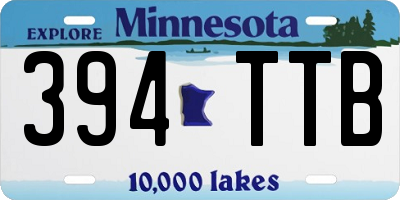 MN license plate 394TTB