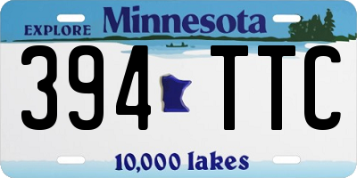 MN license plate 394TTC