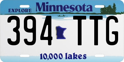 MN license plate 394TTG