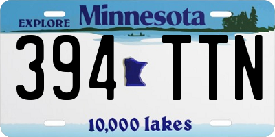 MN license plate 394TTN