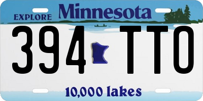 MN license plate 394TTO